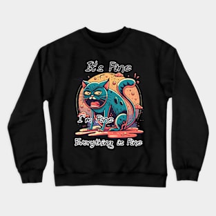 It's Fine I'm Fine Everything is Fine Crewneck Sweatshirt